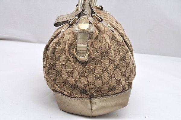 Authentic GUCCI Sukey 2Way Tote Bag GG Canvas Leather 247902 Brown 6523K Sale