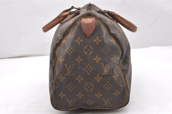 Authentic Louis Vuitton Monogram Speedy 30 Hand Boston Bag M41526 LV Junk 5520K Cheap