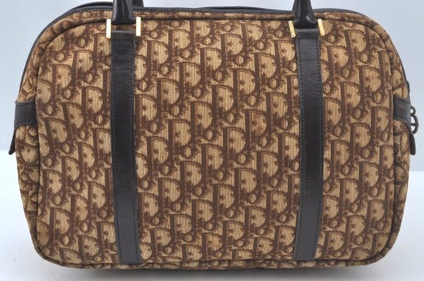 Authentic Christian Dior Trotter Hand Bag Canvas Brown L0663 Online