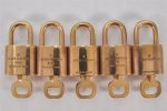 Authentic Louis Vuitton Padlock & Keys 10Set LV 3456K Sale