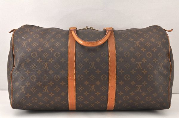 Authentic Louis Vuitton Monogram Keepall 55 Travel Boston Bag M41424 LV 5388K For Cheap