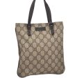 Authentic GUCCI Vintage Tote Hand Bag Purse GG PVC Leather 114600 Brown 6510K For Discount