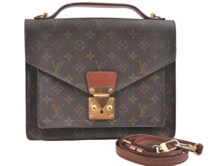 Authentic Louis Vuitton Monogram Monceau 2Way Shoulder Hand Bag M51185 LV 6511K Discount