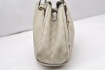 Authentic GUCCI Guccissima Abbey Shoulder Tote Bag GG Leather 130736 White 6528K Sale