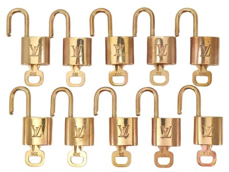 Authentic Louis Vuitton Padlock & Keys 10Set LV 3456K Sale