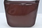 Authentic GUCCI Enamel Hand Bag Brown Junk L0659 Fashion