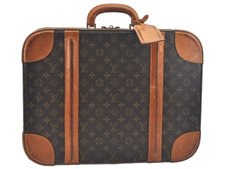 Louis Vuitton Monogram Stratos 45 Trunk Case Travel Bag Old Model Junk L0654 on Sale