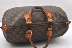 Authentic Louis Vuitton Monogram Speedy 35 Hand Boston Bag M41524 LV Junk 6527K Fashion