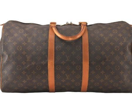 Authentic Louis Vuitton Monogram Keepall 55 Travel Boston Bag M41424 LV 5388K For Cheap