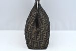 Authentic FENDI Zucca Vintage Shoulder Hand Bag Purse Nylon Leather Brown 2771J on Sale