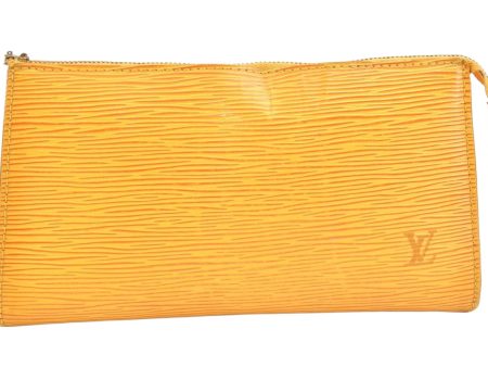 Authentic Louis Vuitton Epi Pochette Accessoires Pouch Yellow M52959 Junk 6516K Online