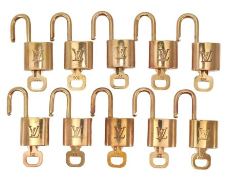 Authentic Louis Vuitton Padlock & Keys 10Set LV 3457K Supply