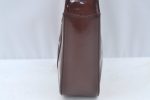 Authentic GUCCI Enamel Hand Bag Brown Junk L0659 Fashion