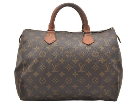 Authentic Louis Vuitton Monogram Speedy 30 Hand Boston Bag M41526 LV Junk 5520K Cheap