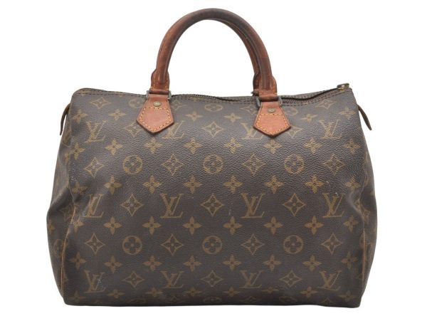 Authentic Louis Vuitton Monogram Speedy 30 Hand Boston Bag M41526 LV Junk 5520K Cheap