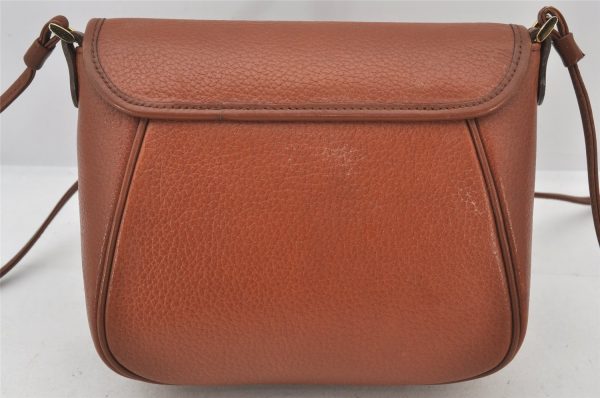 Authentic Burberrys Leather Shoulder Cross Body Bag Purse Brown Box 5611K For Sale