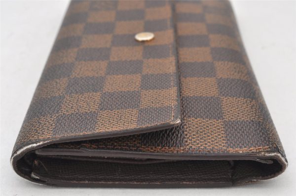 Authentic Louis Vuitton Damier Portefeuille International Wallet N61217 LV 6526K Sale