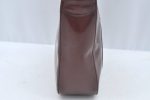 Authentic GUCCI Enamel Hand Bag Brown Junk L0659 Fashion