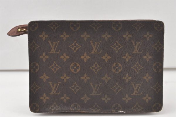 Authentic Louis Vuitton Monogram Pochette Homme Clutch Hand Bag M51795 LV 6519K Cheap