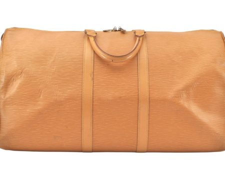 Authentic Louis Vuitton Epi Keepall 60 Boston Travel Bag Beige M42946 LV 4499K Supply