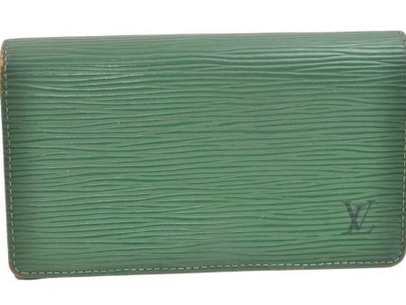 Auth Louis Vuitton Epi Porte Monnaie Billets Tresor Wallet Green M63504 LV 6521K Online Hot Sale