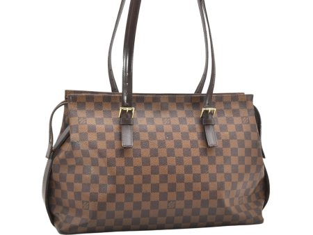 Authentic Louis Vuitton Damier Chelsea Shoulder Tote Bag N51119 LV 5859K Fashion