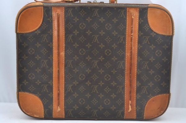 Louis Vuitton Monogram Stratos 45 Trunk Case Travel Bag Old Model Junk L0654 on Sale