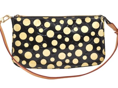 Auth Louis Vuitton Vernis Pochette Accessoires Pouch Yayoi Kusama Black LV 5851K on Sale