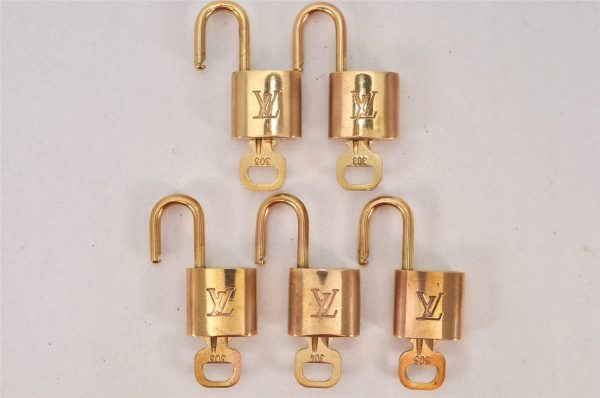 Authentic Louis Vuitton Padlock & Keys 10Set LV 3456K Sale