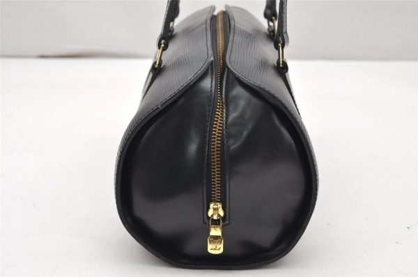 Authentic Louis Vuitton Epi Soufflot Black Hand Bag M52222 LV 6525K For Sale