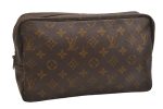 Auth Louis Vuitton Monogram Trousse Toilette 28 Clutch Hand Bag Old Model 1658K Cheap