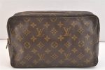 Auth Louis Vuitton Monogram Trousse Toilette 28 Clutch Hand Bag M47522 LV 6922K Hot on Sale