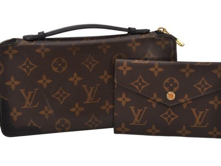 Auth Louis Vuitton Monogram Macassar Dairy Organizer Clutch Bag M60679 LV 4450K on Sale