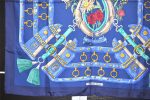 Authentic HERMES Carre 90 Scarf  aux champs  Silk Navy 6499K on Sale