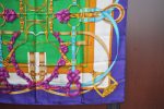 Authentic HERMES Carre 90 Scarf  Crano Manege  Silk Purple 1836J Online Sale