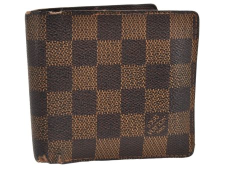 Auth Louis Vuitton Damier Porte Billet Carte Credit Monnaie N61665 Wallet 1671K Sale