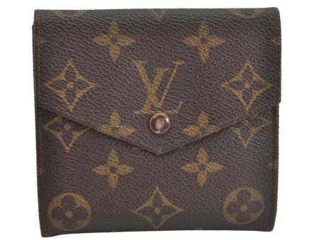 Authentic Louis Vuitton Monogram Porte Monnaie Billets Wallet M61660 LV 1669K on Sale