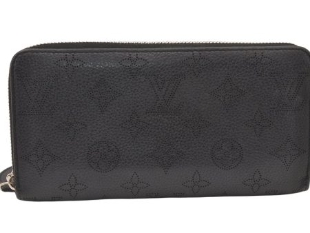 Authentic Louis Vuitton Mahina Zippy Wallet Long Purse Black M61867 LV 6278K Online now