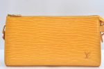 Authentic Louis Vuitton Epi Pochette Accessoires Pouch Yellow M52959 LV K8265 Fashion