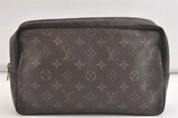 Auth Louis Vuitton Monogram Trousse Toilette 28 Clutch Hand Bag M47522 LV 4338K Supply