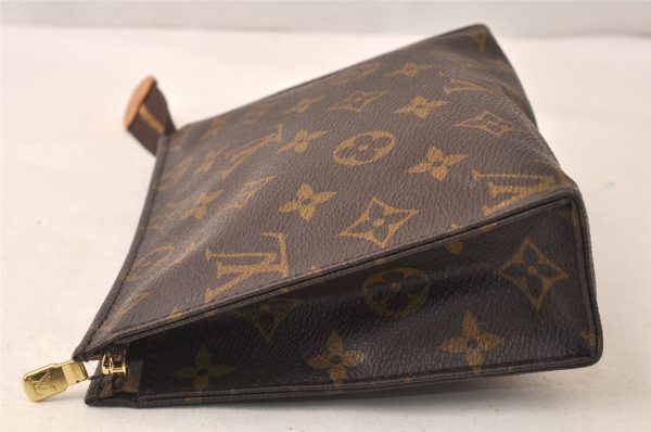 Auth Louis Vuitton Monogram Poche Toilette 19 M47544 Cosmetics Pouch Junk 6478K For Discount