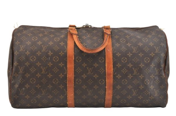 Authentic Louis Vuitton Monogram Keepall 55 Travel Boston Bag M41424 LV 7114K on Sale