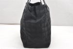 Authentic CHANEL New Travel Line Shoulder Tote Bag Nylon Leather Black 7584K Hot on Sale