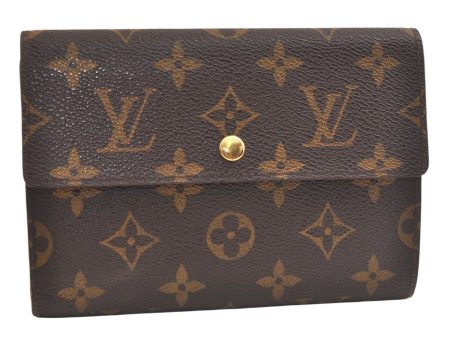 Authentic Louis Vuitton Monogram Porte Tresor Etui Papier Wallet M61202 LV 4834K Hot on Sale