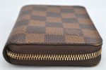 Authentic Louis Vuitton Damier Zippy Coin Purse Wallet N63070 LV 1563K For Sale