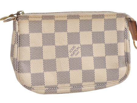 Authentic Louis Vuitton Damier Azur Mini Pochette Accessoires N58010 Pouch 4388K Sale