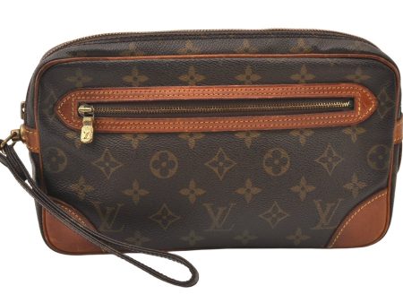 Authentic Louis Vuitton Monogram Marly Dragonne GM M51825 Clutch Bag Junk 6254K Supply