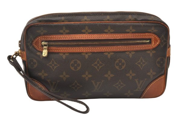 Authentic Louis Vuitton Monogram Marly Dragonne GM M51825 Clutch Bag Junk 6254K Supply