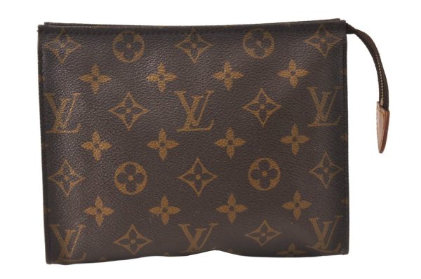 Auth Louis Vuitton Monogram Poche Toilette 19 M47544 Cosmetics Pouch Junk 6478K For Discount