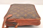 Authentic Louis Vuitton Monogram Pochette Sport Clutch Hand Bag Old Model 6181K Sale